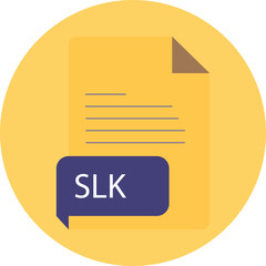 SLK File extension icon black color crisp corners circular shape