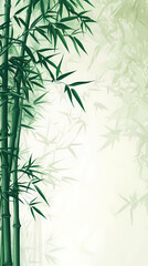 ancient style bamboo hand painted decorative background