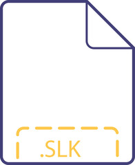 Obraz premium SLK File icon deep rounded outline