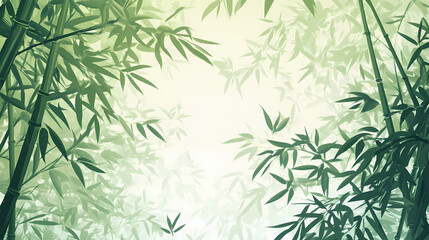 Fototapeta premium ancient style bamboo hand painted decorative background