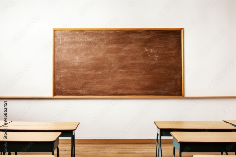 Poster an empty classroom architecture blackboard education.