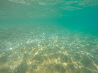 Mediterranean Sea underwater at daylight