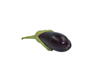 Purple eggplant used for stuffing meals in a basket