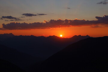 Sunset at Cirque de Gavarnie - most popular place in French Pyrenees © Tom