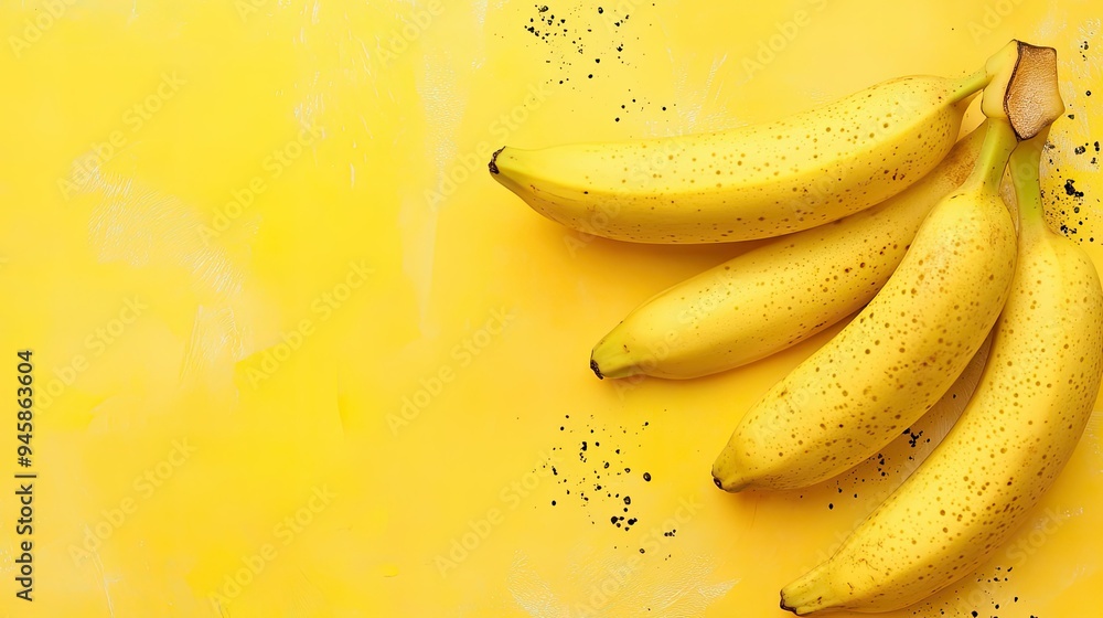 Fototapete simple banana-themed background with minimalist design, perfect for creative layouts with space for 