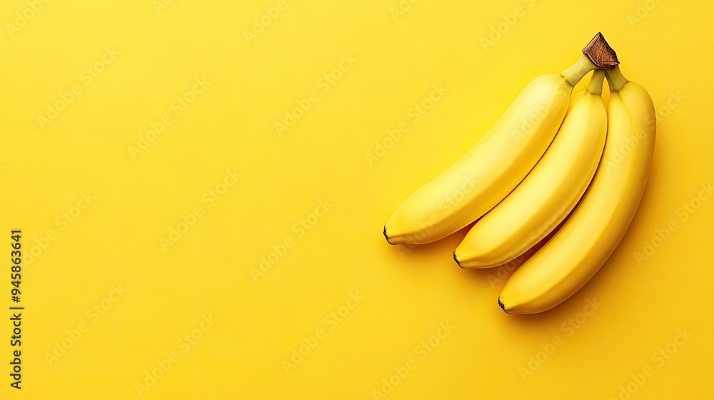 Fototapete simple banana-themed background with minimalist design, perfect for creative layouts with space for 