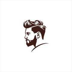 barbershop men hairstyle illustrations from the side