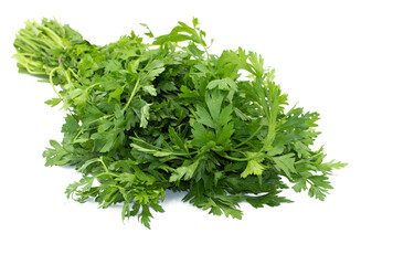 A bunch of parsley, eaten fresh as an ingredient in most Mediterranean dishes, especially salads.