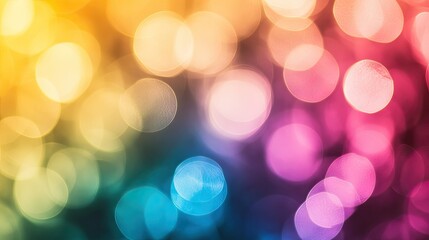 Obraz premium Soft bokeh background with color wheel tones, creating a vibrant yet subtle design.