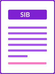 Obraz premium SIB Contract document icon