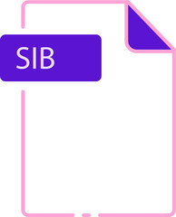 SIB File format icon circular