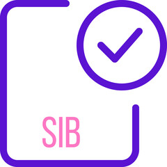 SIB File icon with checked mark