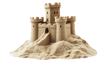 Sandcastle sticker transparent background PNG clipart 