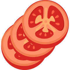 Slice Tomato Illustration