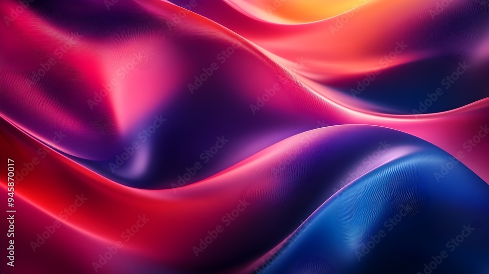 Aufkleber vibrant gradient flows across dynamic abstract shapes in mesmerizing digital art