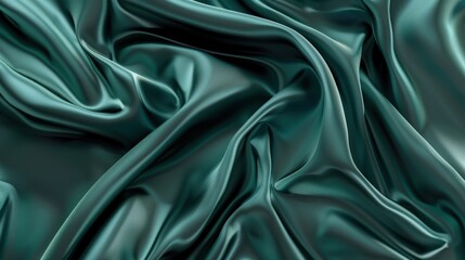 Obraz premium Abstract Green Silk Fabric Background