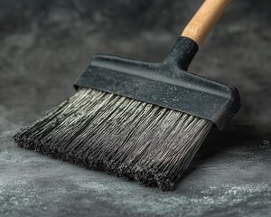 Dustpan and brush set, ready to collect dust and debris