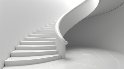 Obraz premium Staircase with Growth Chart Depicting Incremental Progress and Development to Success in Business