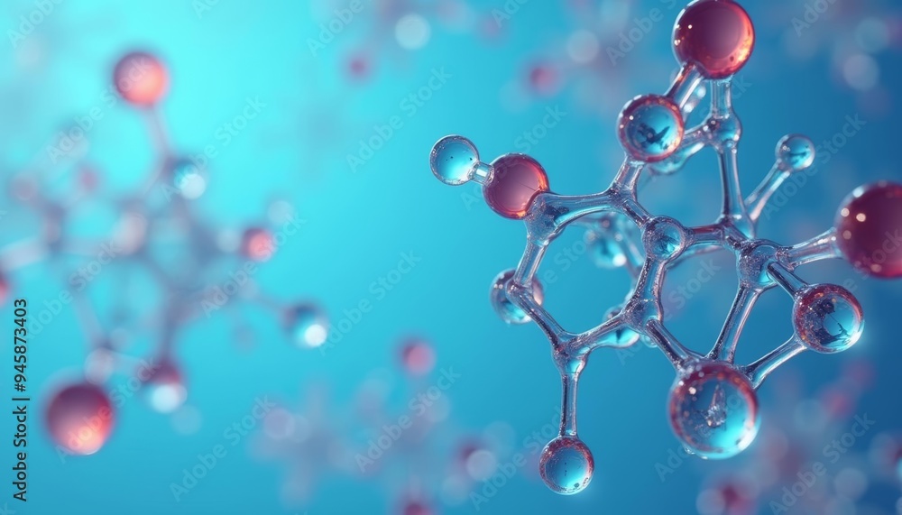 Wall mural Molecular marvels  A closeup view of chemical compounds