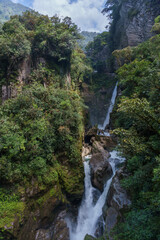waterfall in the mountains
