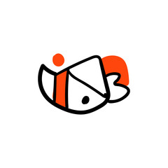 hand drawn red doodle shapes and objects. Abstract modern contemporary trendy vector illustration.