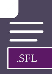 SFL File format icon outline and fill