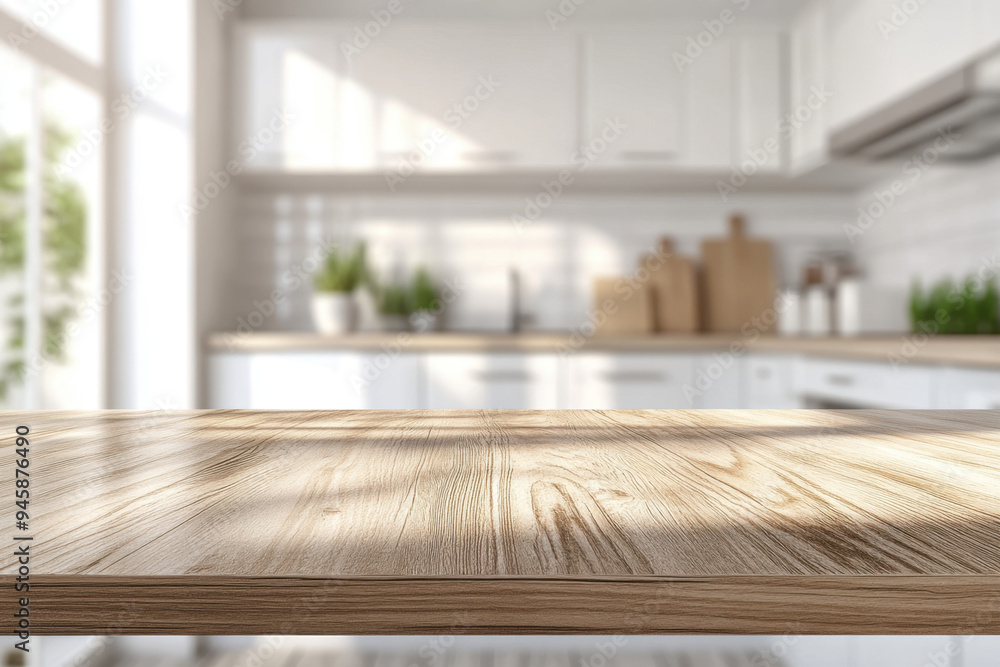 Poster kitchen countertop mockup.