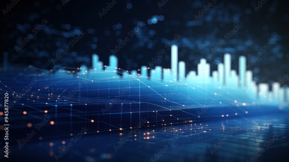 Poster abstract scientific concept background featuring data visualization