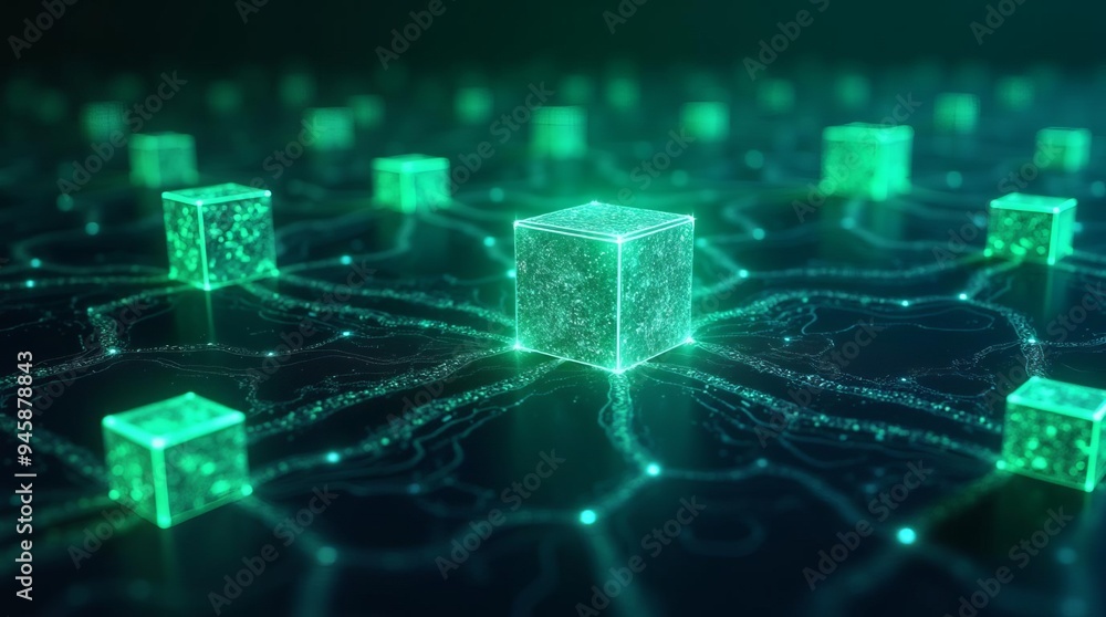 Poster blockchain technology: digital ledger cubes in secured network environment