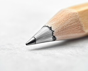Pencil sharp and ready for drawing, on a clean artist s desk