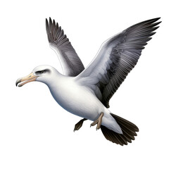 Flying Salvin's Albatross Clipart Illustration