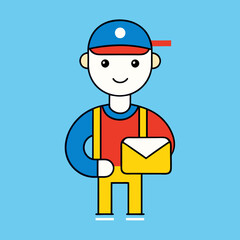 Delivery courier man stock illustration