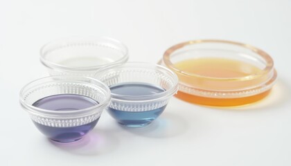 A spectrum of flavors in clear plastic cups
