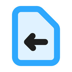 Document Left Arrow Vector Icon

