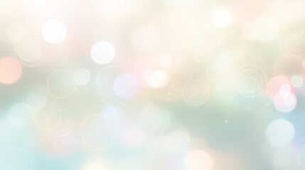 Fototapeta premium Soft Pastel Gradient Bokeh Blurred Circles with Light and Hazy Background