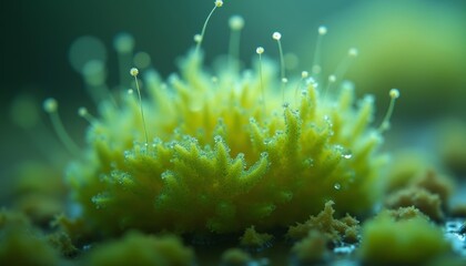 Fototapeta premium Vibrant underwater life in closeup