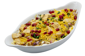 Samosa Chaat on transparent background