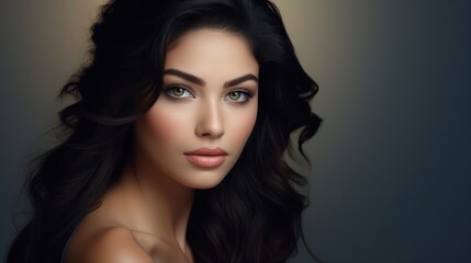 Fototapeta premium Elegant plump beauty with a beaming expression, 