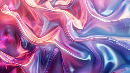 Obraz premium Colorful Iridescent Fabric with Shiny Texture