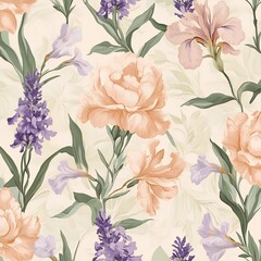 seamless pattern with flowers