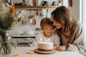 Birthday dessert kitchen candle.