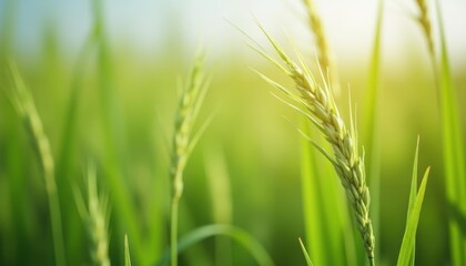 Vibrant green field ready for harvest