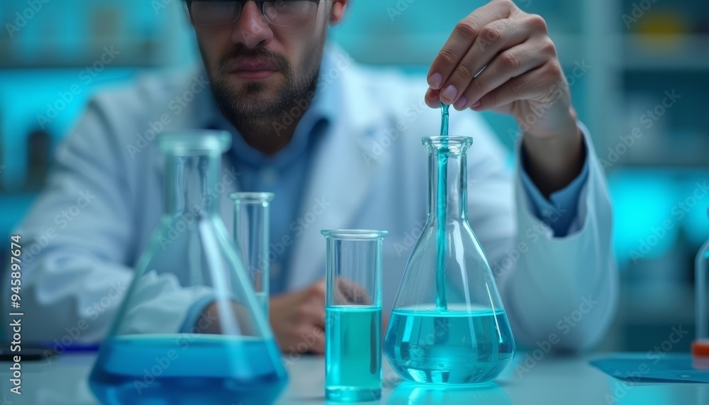 Poster experimenting with precision a scientist at work