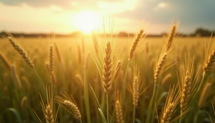 Harvests golden glow at sunrise