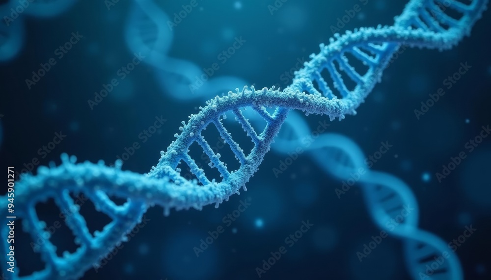 Poster exploring the blueprint of life dna double helix in 3d