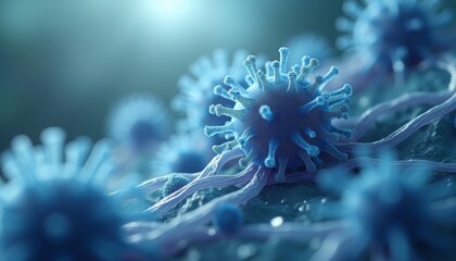 Obraz premium Viral Infection A CloseUp Look