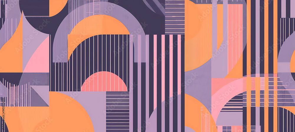 Poster a purple and beige abstract backdrop with angular geometric shapes