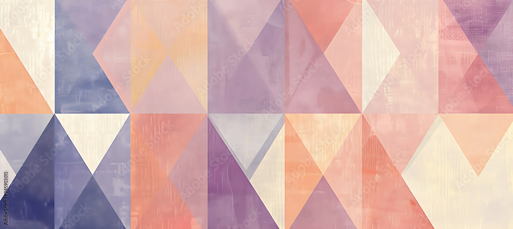 Poster a purple and beige abstract backdrop with angular geometric shapes