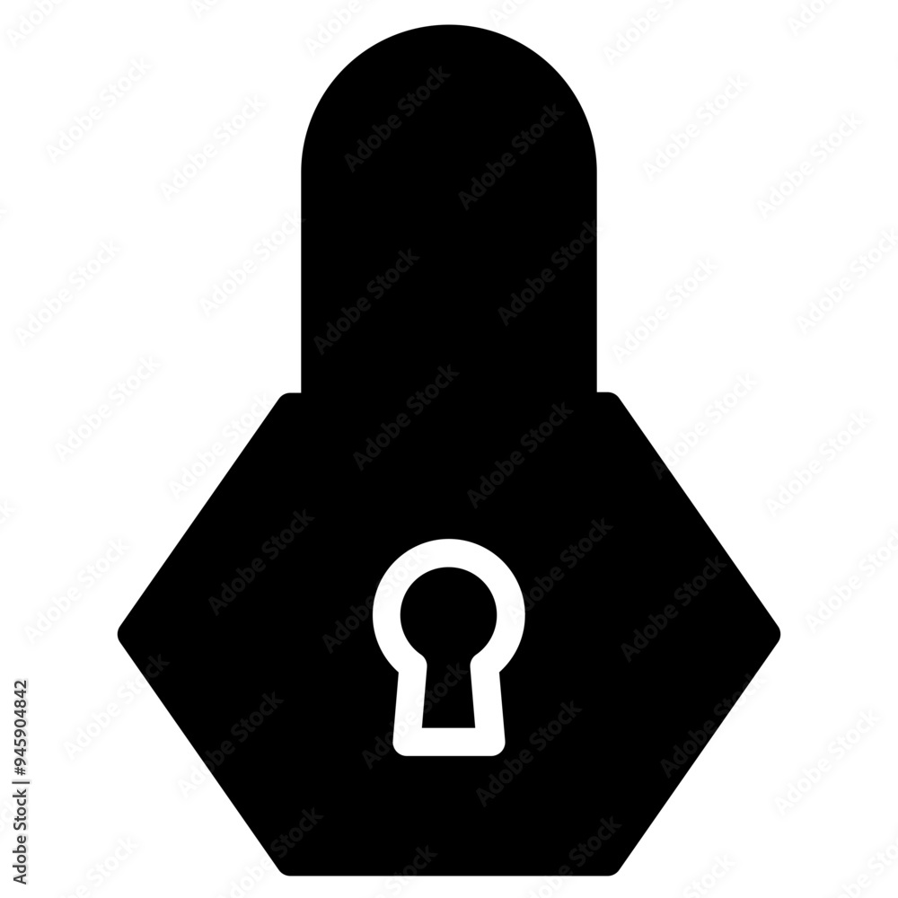 Poster access lock padlock glyph icon