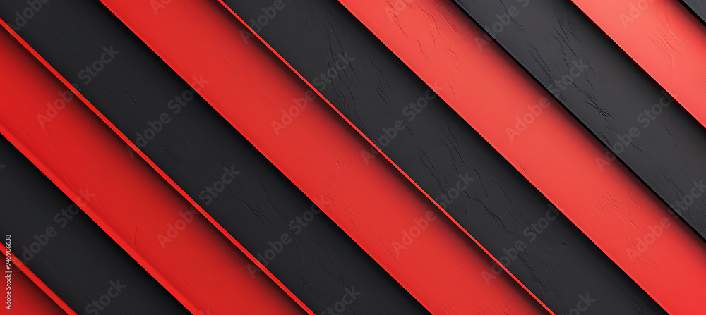 Poster red and black diagonal lines featured on an abstract backdrop